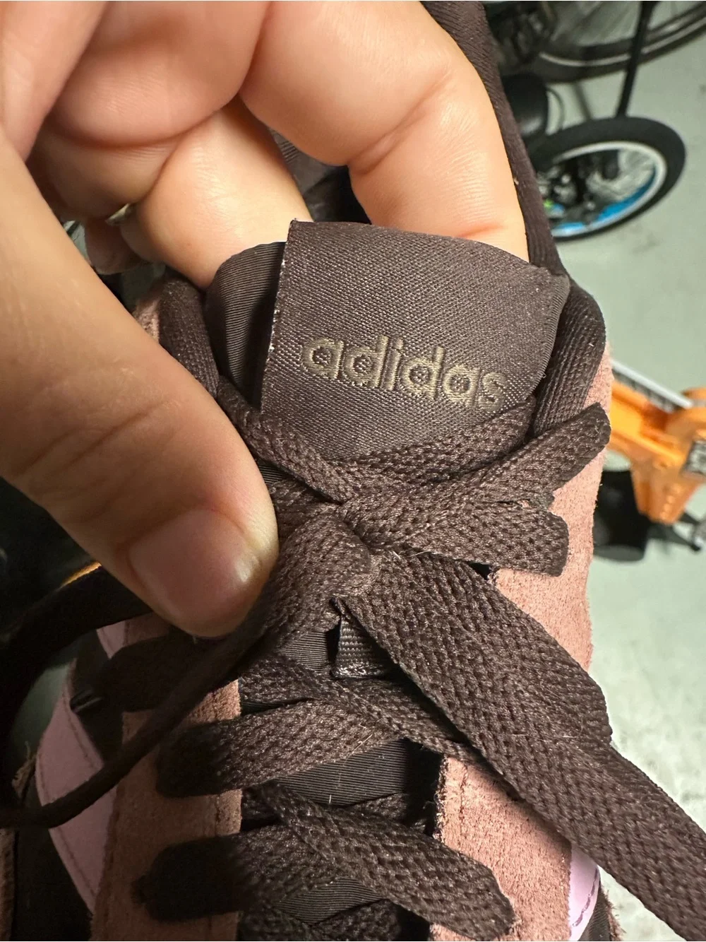 adidas Women's Brown and Pink Retro Runner Sneakers